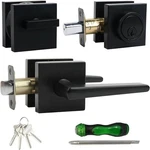 Tubular Lever Door Handle + Deadbolt Series Set Dt. Fixed Price $50.99.