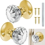 1 Set Glass Door Knobs Antique Crystal Vintage Mortise Style Flute.... Fixed Price $29.60.