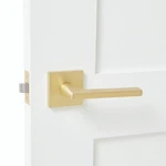 Explore Hardware Monaco Solid Brass Privacy Door Lever Satin Gold Bed/bath. Fixed Price $29.09.