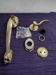 Emtek 4400PVD Saratoga Dummy Classic Brass Handleset - Lifetime Polished. Fixed Price $252.99.