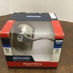 Schlage F51 619 Accent Keyed Entry Door Lever Satin Nickel. Fixed Price $29.00.