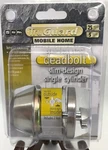 New Truguard Single Cylinder Deadbolt Stainless Steel With 2 Keys DL61-MH-KA3. Fixed Price $12.00.