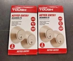 Hyper Tough Keyed Entry Deadbolts 2 Pk Single Cylinder Stainless Steel Lot Of. Fixed Price $18.00.