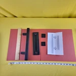 Brand New Winsoon Pull Flush Barn Door Handle Set Black Powder Coated 12". Fixed Price $20.00.