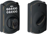 Schlage BE365 716 Camelot Keypad Entry With Flex-lock, Aged Bronze. Fixed Price $63.00.