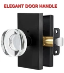 Privacy Door Knob With Lock Crystal Glass Interior Handle Bedroom Bathroom. Fixed Price $49.99.