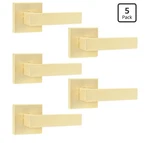 Leydebong Dummy Door Lever Gold Brass Polished Contemporary Keyless 5 Pack. Fixed Price $31.33.
