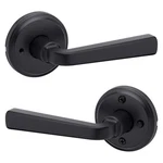 Kwikset Trafford Matte Black Reversible Round Straight Bed/bath Door Handle. Fixed Price $22.99.