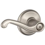 Schlage Series F40VFLA619 Privacy Lever, Mechanical Lock, Satin Nickel, 2.25. Fixed Price $49.98.