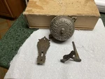 Antique Victorian Connell's Patent Nickel Door Bell Thumb Lift Striker 1873. Fixed Price $145.00.