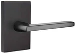Modern Rosette Privacy With Helios Lever - Flat Black Finish Rh. Fixed Price $234.99.