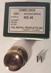 RIZ-40, Antique Brass, Single Dummy Door Knob, Cal-royal, 2 Knobs Per Lot. Fixed Price $9.99.