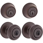 Kwikset Cove Keyed Entry Door Knob And Deadbolt Lock Venetian Bronze 96900-421. Fixed Price $32.99.