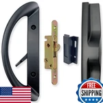 Allywasai Patio Sliding Door Handle Set W/ Mortise Lock, Face Plate & Keeper. Fixed Price $65.73.