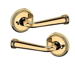 Baldwin 5116031PRIV Privacy Door Lever Set With 5070 Rose Unlacquered Brass. Fixed Price $260.00.