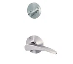 Schlage F59 Mnh 619 Lh Manhattan Interior Lever W/deadbolt Satin Nickel Hand. Fixed Price $51.10.