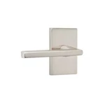 Emtek Rectangular Rosette Privacy Modern Satin Nickel Door Lever 5212HLORHUS15. Fixed Price $50.22.