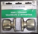 Gatehouse Polished Brass Hall/closet Door Knob Adjustable Backset TS730. Fixed Price $17.49.