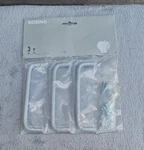 Ikea Cabinet Handle Pulls Satin Silver Metal 128MM 3 Pack Screws 200.512.01. Fixed Price $20.16.