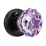 Shiny Handles Purple Glass Door Knob, Black, Privacy Crystal. Fixed Price $65.87.