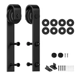 Skysen Sliding Barn Door Hardware Roller Set Black (j Shape Hanger). Fixed Price $49.49.