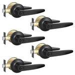 Razcc Privacy Door Levers 5 Pack Matte Black Handles Bed Bath Locksets Heav. Fixed Price $95.39.