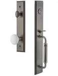 Grandeur 849095 Handleset C Grip & Hyde Park Knob Dummy Entry Antique Pewter. Fixed Price $499.99.