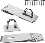 2PCS Stainless Steel Gate Hasp, Safety Packlock Clasp Set - Door Locks. Fixed Price $13.99.