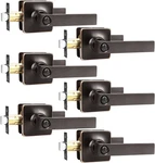 6 Pack Square Oil Rubbed Bronze Privacy Door Levers For Bedrooms. Fixed Price $142.99.