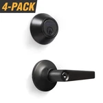 Oil-rubbed Bronze Entry Door Handle Combo Lock Set With Deadbolt 16 KW1 Keys. Fixed Price $196.29.