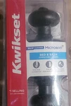 Kwikset Microban Privacy Knob Black Bed & Bath Fits Standard Doors. Fixed Price $15.00.