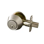 Design House Single Cylinder Satin Nickel 6-WAY Universal Deadbolt With Latch. Fixed Price $19.72.