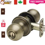 Lockable Antique Brass Ball Door Knob With Steel Latch - Home Security Essential. Fixed Price $68.87.