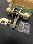 Sure-loc TA102 3 Tahoe Privacy Door Knob Set With Round Rose Polished Brass. Fixed Price $15.99.