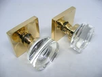 Emtek Modern Disc Non-turning Two-sided Dummy Door Knob Set With Square Rose. Fixed Price $119.50.