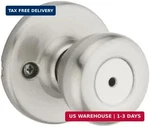 Kwikset Tylo Interior Privacy Door Knob With Lock, Handle For Bathroom. Fixed Price $18.34.