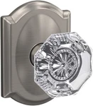 Schlage FC172 Alx 619 Alexandria Non-turning Glass Knob Camelot Trim, Satin. Fixed Price $32.00.