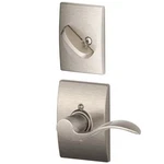 Schlage F59ACC619CENLH Lock Company Accent Left Handed Interior Pack Lever Set W. Fixed Price $118.05.
