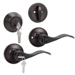 Knobwell 1 Pack Keyed Alike Entrance Door Lever Handle Exterior Lock Set.... Fixed Price $70.45.