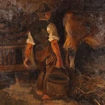 Ancient Painting G. Sottocornola '800 Interior Of Stable Oil On Canvas. Fixed Price $5785.00.