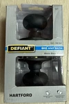 (4) Defiant Hartford Matte Black Bed/bath Door Knob. Fixed Price $49.99.