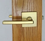 Kwikset Halifax Square Passage Lever Satin Brass 720HFLSQT4 #8PY. Fixed Price $14.49.