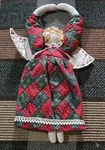 Vtg Terry's Village Christmas Door Knob Hanger Angel Patchwork Dress Fabric New. Fixed Price $12.00.