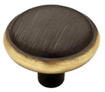 (12 Pack) 1-1/4" Domed Top Knob Bronze With Gold Highlights. Fixed Price $32.79.