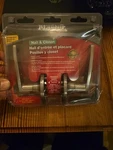 Master Lock Satin Nickel Lever Handle Hall Closet Door Knob Assembly. Fixed Price $8.00.