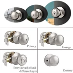 Probrico Brushed Nickel Privacy Passage Dummy Round Door Knob Entrance Lock Sets. Fixed Price $18.47.