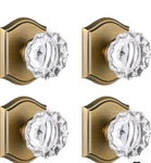 Clctk 4 Pack Crystal Glass Dummy Door Knob Single Side Interior Antique Brass.. Fixed Price $44.50.