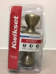 Kwikset 94002-827 Tylo Antique Brass Entry Knobs 1-3/4 In. Fixed Price $17.43.