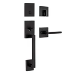 Kwikset San Clemente Matte Black Single Cylinder Door Handleset Right Handed. Fixed Price $99.99.