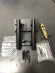 Emtek L-square Privacy Lever Set, Select Brass Collection, Flat Black. Fixed Price $156.99.